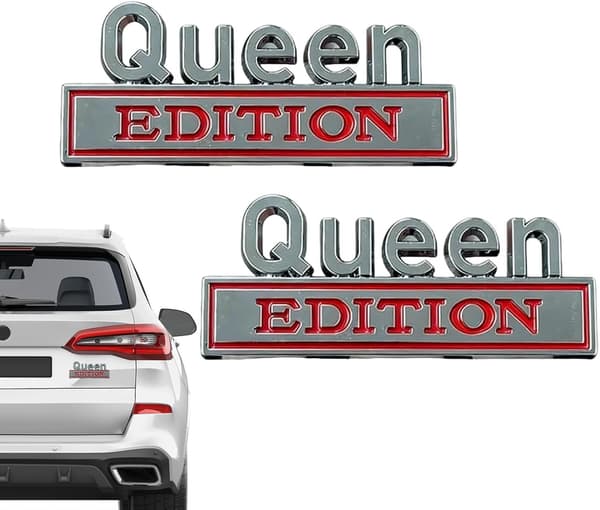 3D-klistremerker \"Queen\"-utgave, 2 stk, , 3D D. - D.