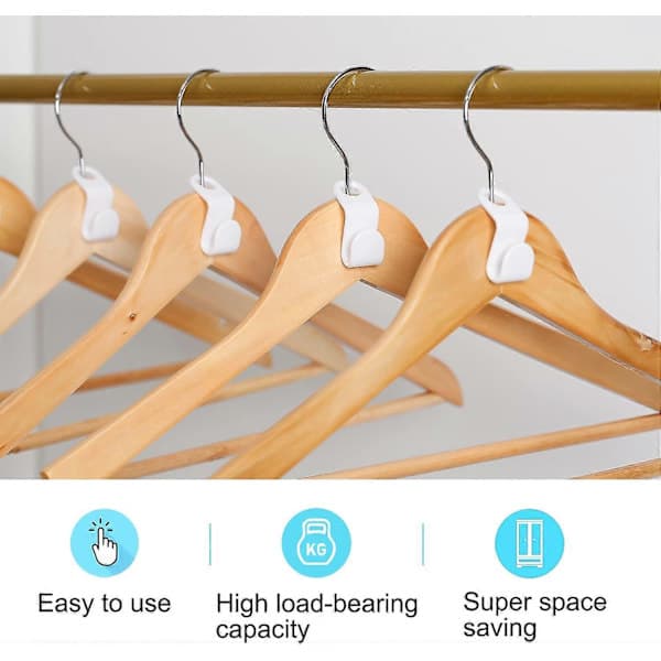 Clothes Hanger Connecting Hooks, Coat Hanger Hooks Super Space-Saving for Wardrobe