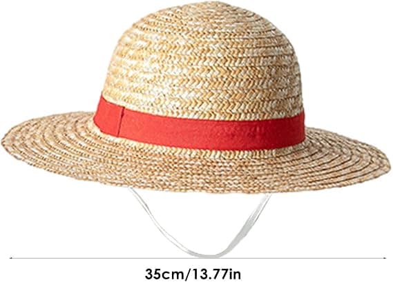 Luffy Straw Hat, Luffy Cosplay Hat, Luffy Cosplay Accessory, Costume Party Accessory