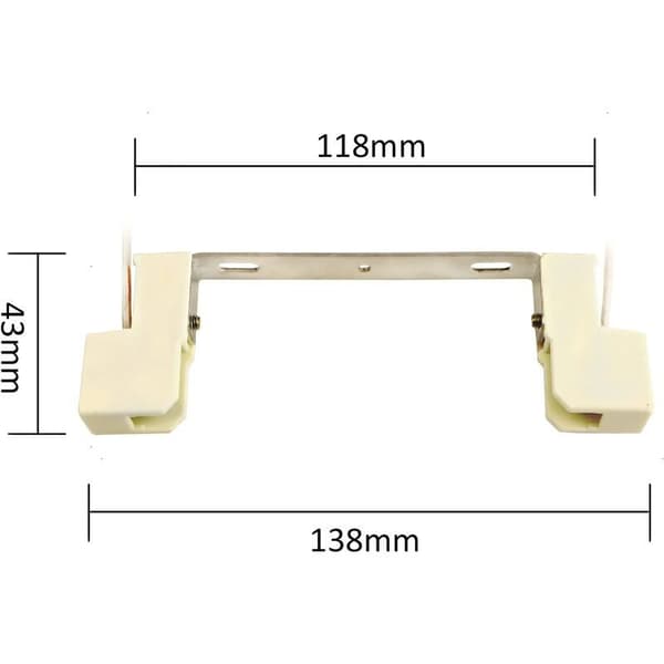 R7S Socket for 118mm Halogen and R7S LED Bulb, AC 100-240V, R7S J118 Linear Base Ceramic Holder for Floodlight/Wall/Ceiling Lamp, 2-Pack