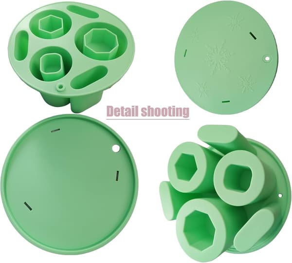 Isbitsformar Polygon Hexagon Rund Form Isbitsformar Istillverkning Frys Isblock Silikonform ispinne isglass