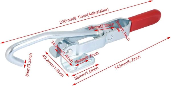 Horizontal Toggle Clamp, 170 kg Woodworking Clamp with DXGHC