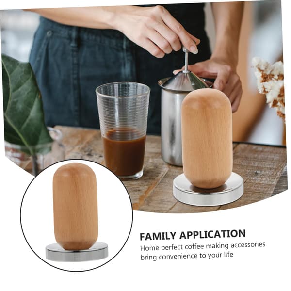 Stainless Steel Coffee Press Distributor for PC with Base Espresso Leveling Tool Espresso Tamper Flat Espresso Press Coffee Maker