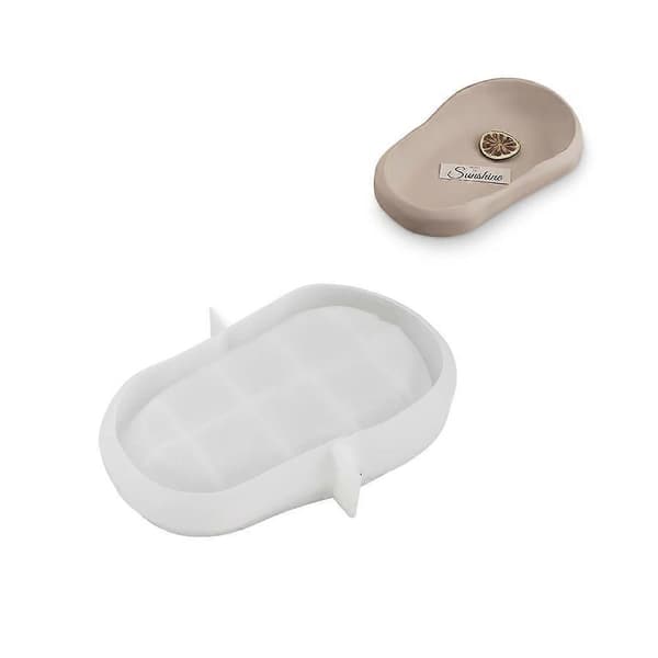 Oval Storage Tray Molds Handmade Storage Plate Molds Casting Molds Craft Material S White White S