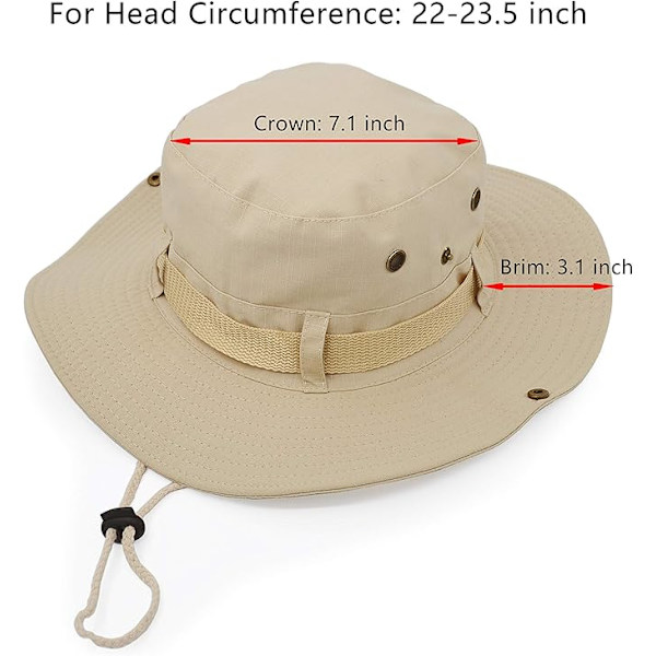 Brimmed Sun Hat for Outdoor Use, Double Layer Classic Army Model