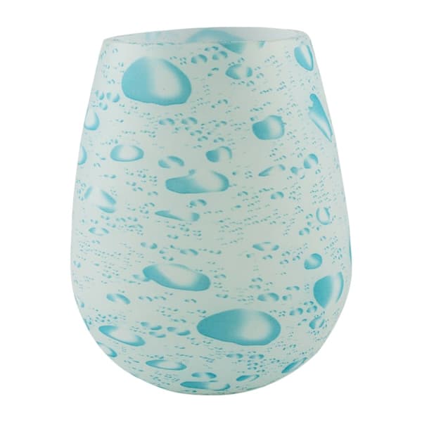 Silikonglas med Mönster - Vita Vattendroppar multifärg multicolor
