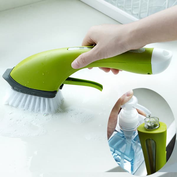 (Green) Multifunctional Kitchen Cleaning Brush Dish Brush Wall Brush