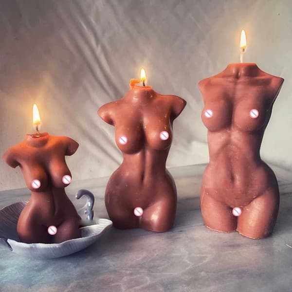 Candle Mold Female Body 3D 8cm white white