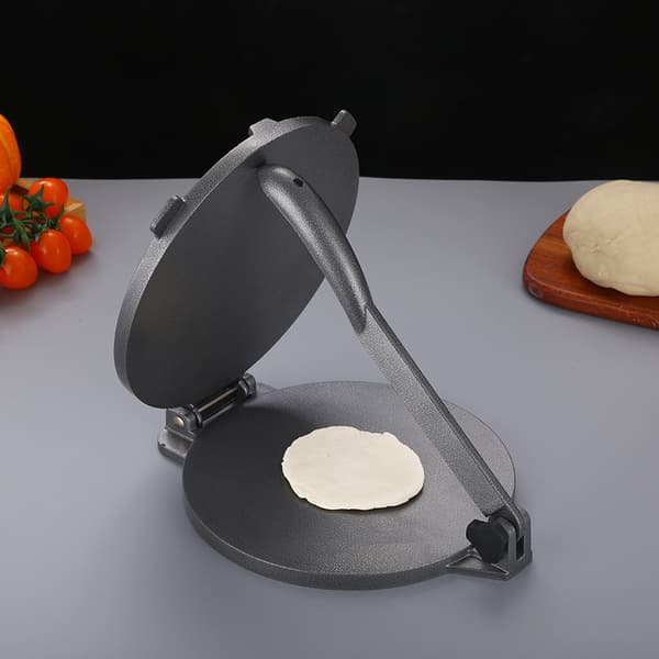 Folding 6 inch Uncoated Aluminum Thick Dough Press Tortilla