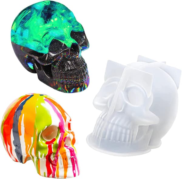 3D-kraniehovedlysform, Halloween-formlysfremstilling, silikone
