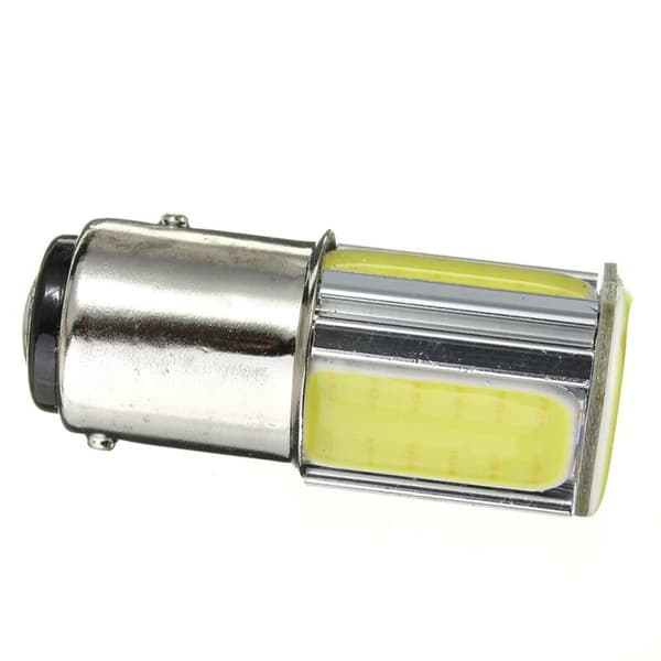 8 x 1157 BAY15D COB LED Bilbrems Blinklys Baklys DC 12V Hvit