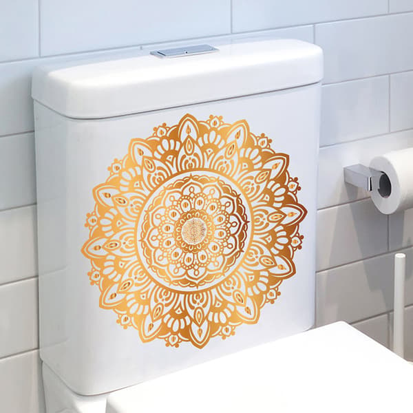 Kultainen kylpyhuonetarra vedenpitävä wc-istuin wc-tarra