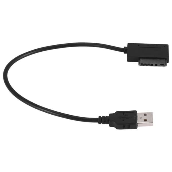 PC USB-adapter 6P+7P CD DVD Rom SATA til USB 2.0-omformer Slimline Sata 13-pinners stasjonskabel for PC bærbar datamaskin