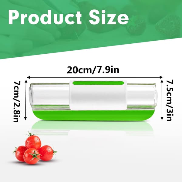 Grape Cutter Tomato Slicer, Multifunctional Small Fruit Slicer, Kitchen Accessory Fruit Vegetable Slicer, Grape Cutter for Toddlers (Green)