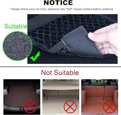 Bilbagagerumsnet, (3 stk. 25*40 cm) Bagagerumsorganisator til bilsæde