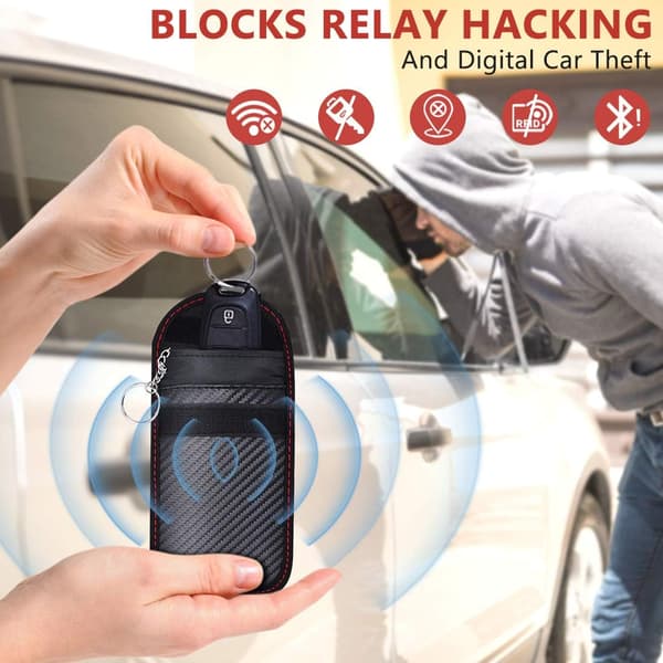 2-pack Mini Portable Anti-RFID Car Key Case, Anti-RFID Car Key