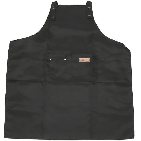 {YM}Justerbart forklæde med lommer til mænd og kvinder BBQ-forklæde til køkkenrestaurant, 68x75cm Sort