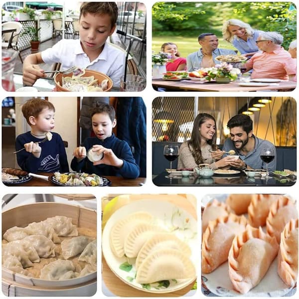 Sæt med 8 ravioli-forme i 304 rustfrit stål – Rustfri og holdbar – Til hjemmelavede wontons og dumplings