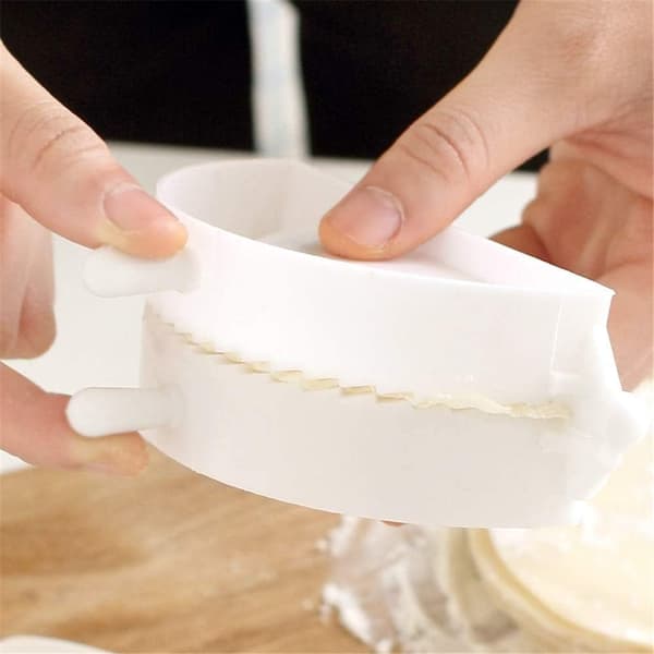 Sett med 3 Dumpling Ravioli Former (Hvite), Deigpresse