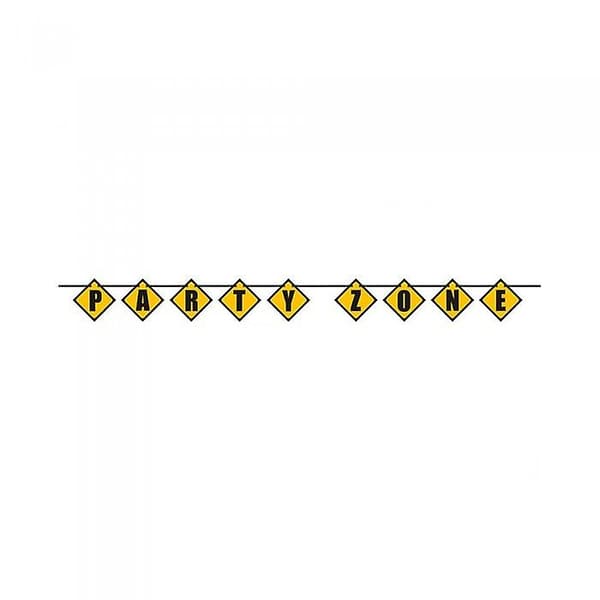 Zone Construction Banner (FMY) Gul/Sort 2,7 m Yellow/Black 9ft