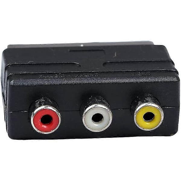 SCART-3RCA AV-sovitin, SCART-uros – RCA-naaras, SCART-signaali RCA-tuloon [Db]