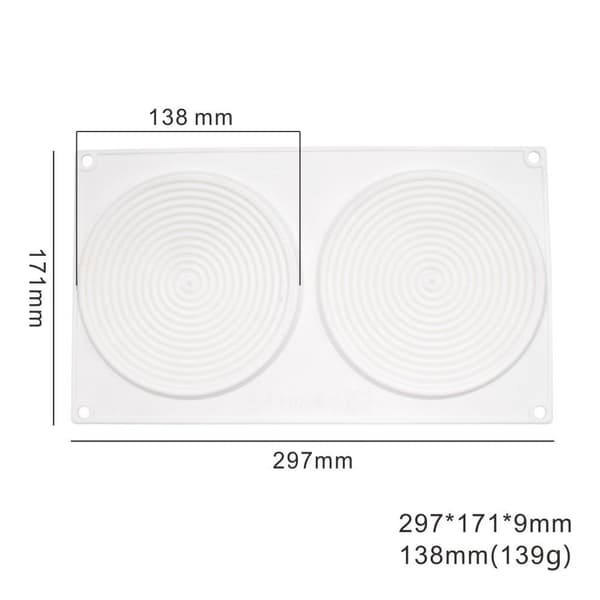 2 Tourbillon 100 spiraali silikonimuotti Moussemuotti Mousse