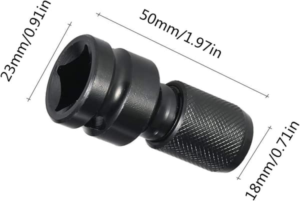 2-pakning 1/2\" firkant til 1/4\" sekskantet hylseadapter, hurtigkobling C