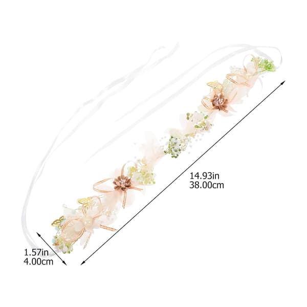 Kunstig blomsterkrans for jenter, bryllup, Halloween-temafest