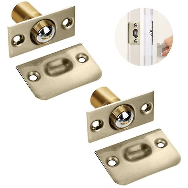 2-piece cabinet door latch adjustable roller in stainless steel