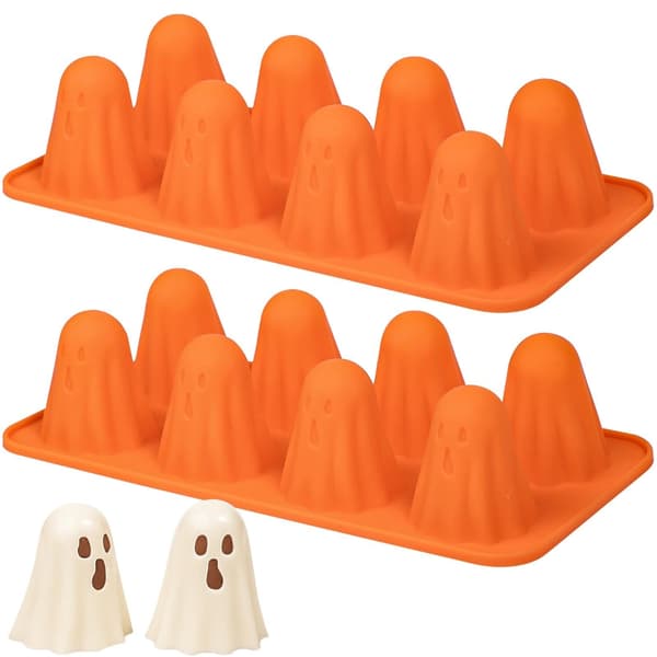 Giftfria spökformar i silikon för DIY-desserter med Halloween-tema
