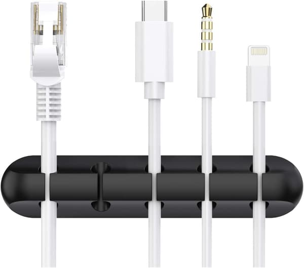 Cable Clips Desk Organizer, Set of 3 Cable Holders, Cord Organizer