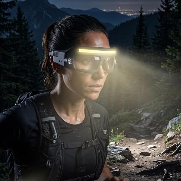 sports-solbriller smarte-sensorbriller med LED-belysning -