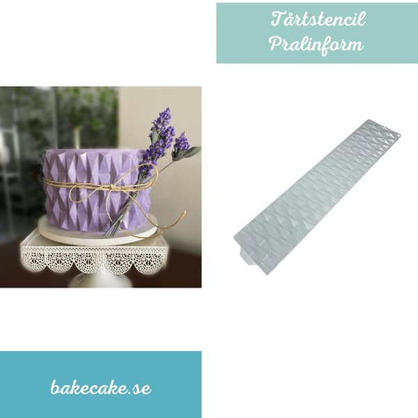 Pralineform Kage stencil Moderne - BWB 10145 - Special 3-delt form Transparent transparent