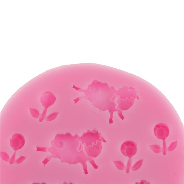 Dyr får & blomster solsikke silikone fondant 3D form C