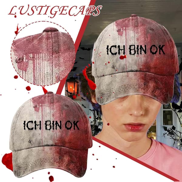 Halloween-keps justerbar rullspel-kostym med skrämmande blodtryck B - B