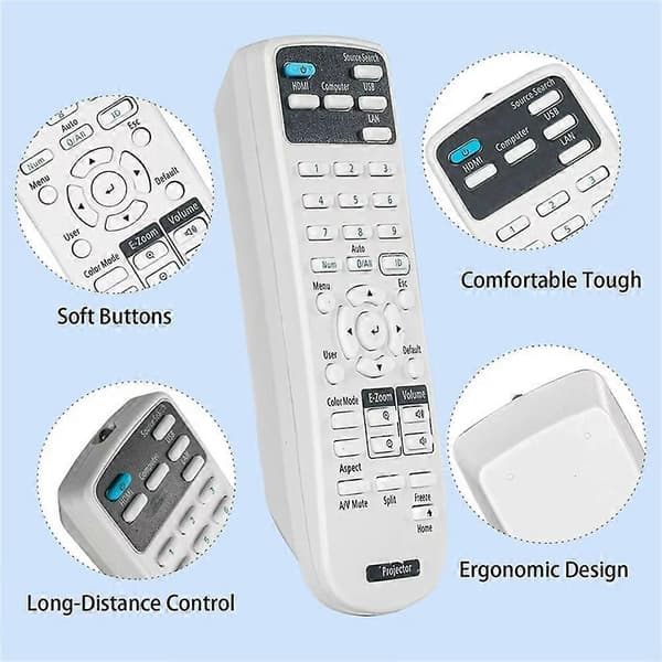 219863500 For Epson Projector Infrared Remote Control Long Range Universal Replacement