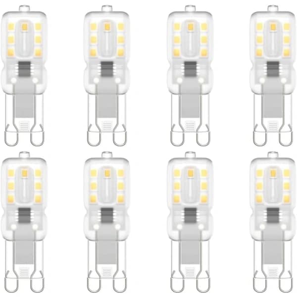 G9 LED Bulb, 220V Natural White 5500K 3W 8-pack