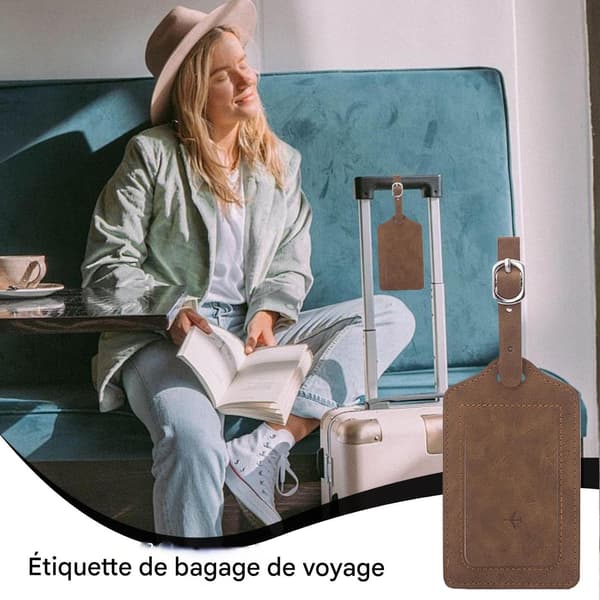 bagagemærke til kuffert, Anti-tab, bagagekaffe - coffee