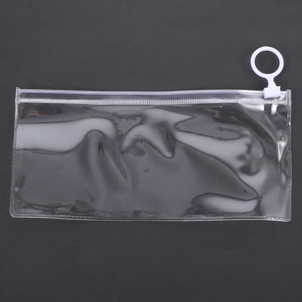 bärbart pennfodral med dragkedja PVC transparent 30 st förpackning -