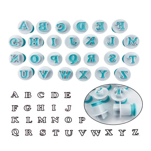 Bageform Bogstav Fondant Cookie Alfabet og Tal B