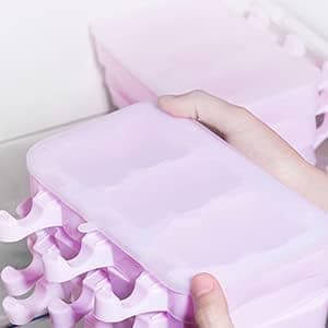 Isforme, 2 stk. 6-cellede silikoneisforme, med 100 træpinde, til dessertforme DIY isforme til børn og voksne