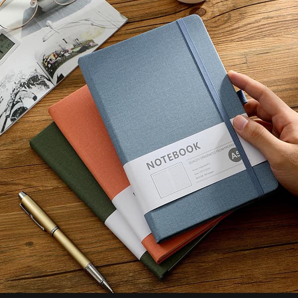A5 Linjeret Notesbog Hårdt Omslag 100 Ark Blå Journal til Studerende Kontorbrug
