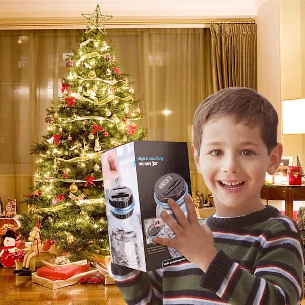 Pengeboks sparegris med LCD-skærm