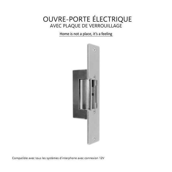 Elektrisk døråbner med tastatur - ELRO DL6000P - 12V - Rustfrit stål - Grå Grå