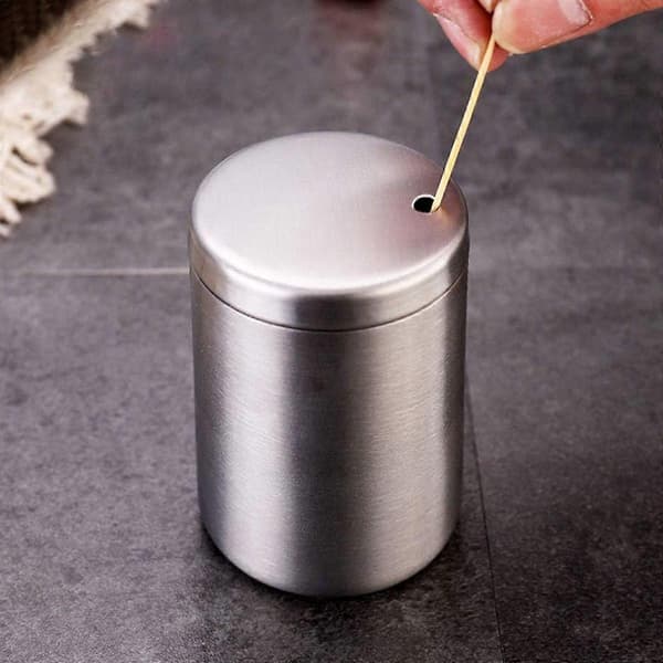 Stainless Steel Toothpick Holder, Toothpick Dispenser for Kitchen (without toothpicks)