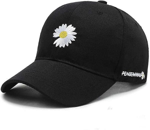 Hatte til mænd og kvinder, baseballkasketter med margueritter, sommersolbeskyttelse, åndbare spandhatte til studerende