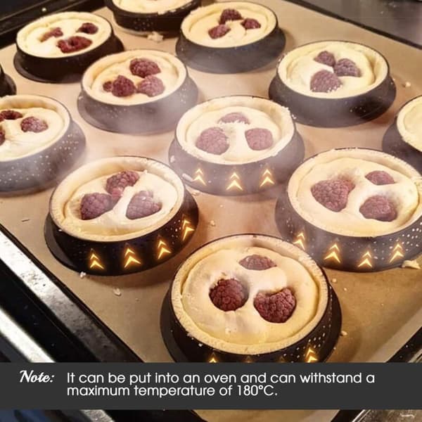 10 stk runde kakeformer Mousse perforert kutter Rund form Mousse sirkelring Kakeform-