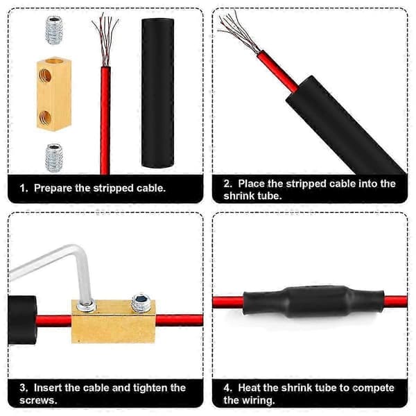 8 AWG Wire Connectors, 20Amp Wire Splicing Kit Quick Connect Terminal Yellow Circuit Terminals for Electronics Industry