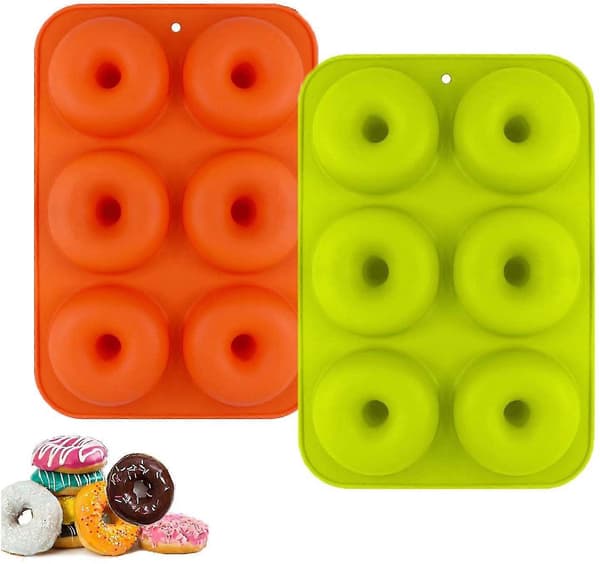 2 stk silikon smultringbakeform, non-stick smultringbakeplate for kaker