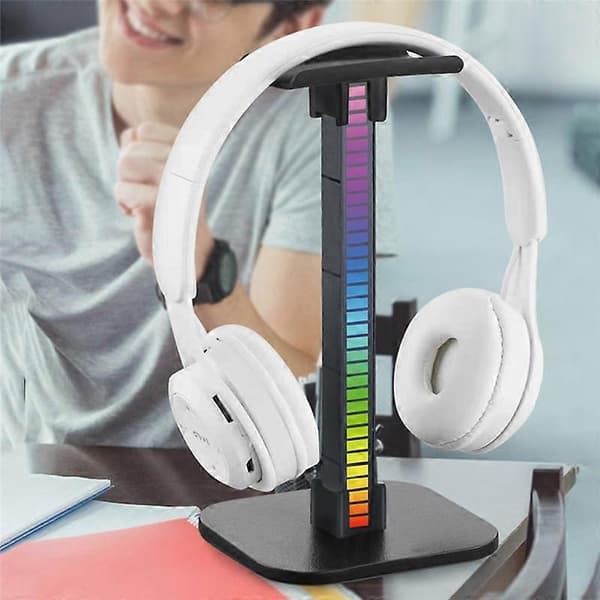 RGB Headphone Stand Gaming Headset Desk Display Holder LED Base USB Pickup Light Headphone Support Bracket-A